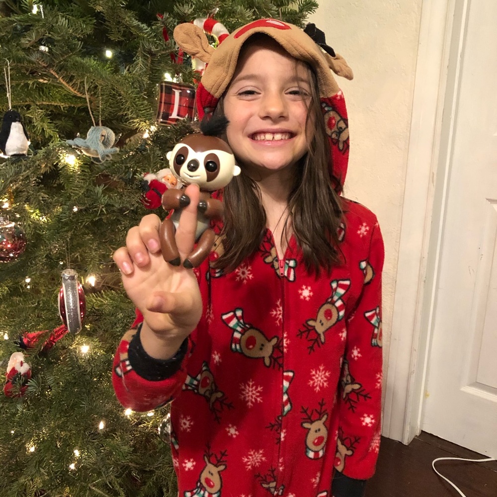 Anna says she LOVES her sloth from Molly!